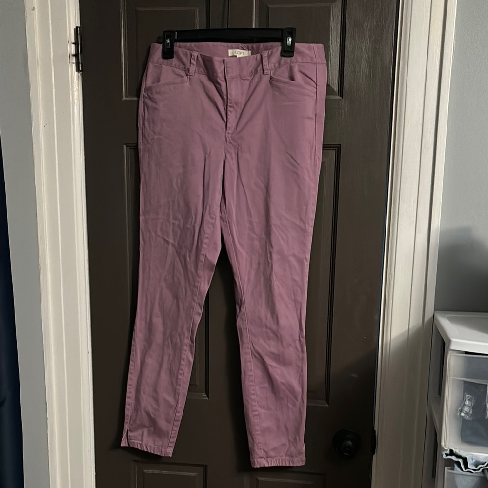 LOFT Women's Skinny Pants in Lavender